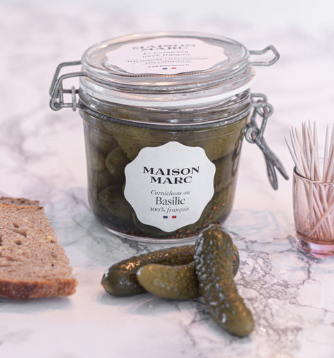 Cornichons au Basilic 100% Français - MAISON MARC