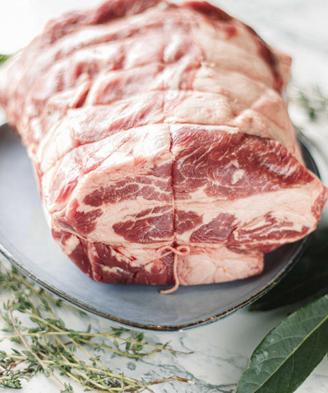 Rôti frais d'échine de Porc Noir de Bigorre ± 0,900kg