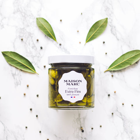 Cornichons extra-fins français Maison Marc en bocal